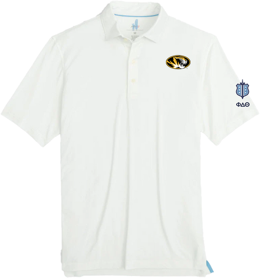 Mizzou, Johnnie-O Huron Polo Shirt, White