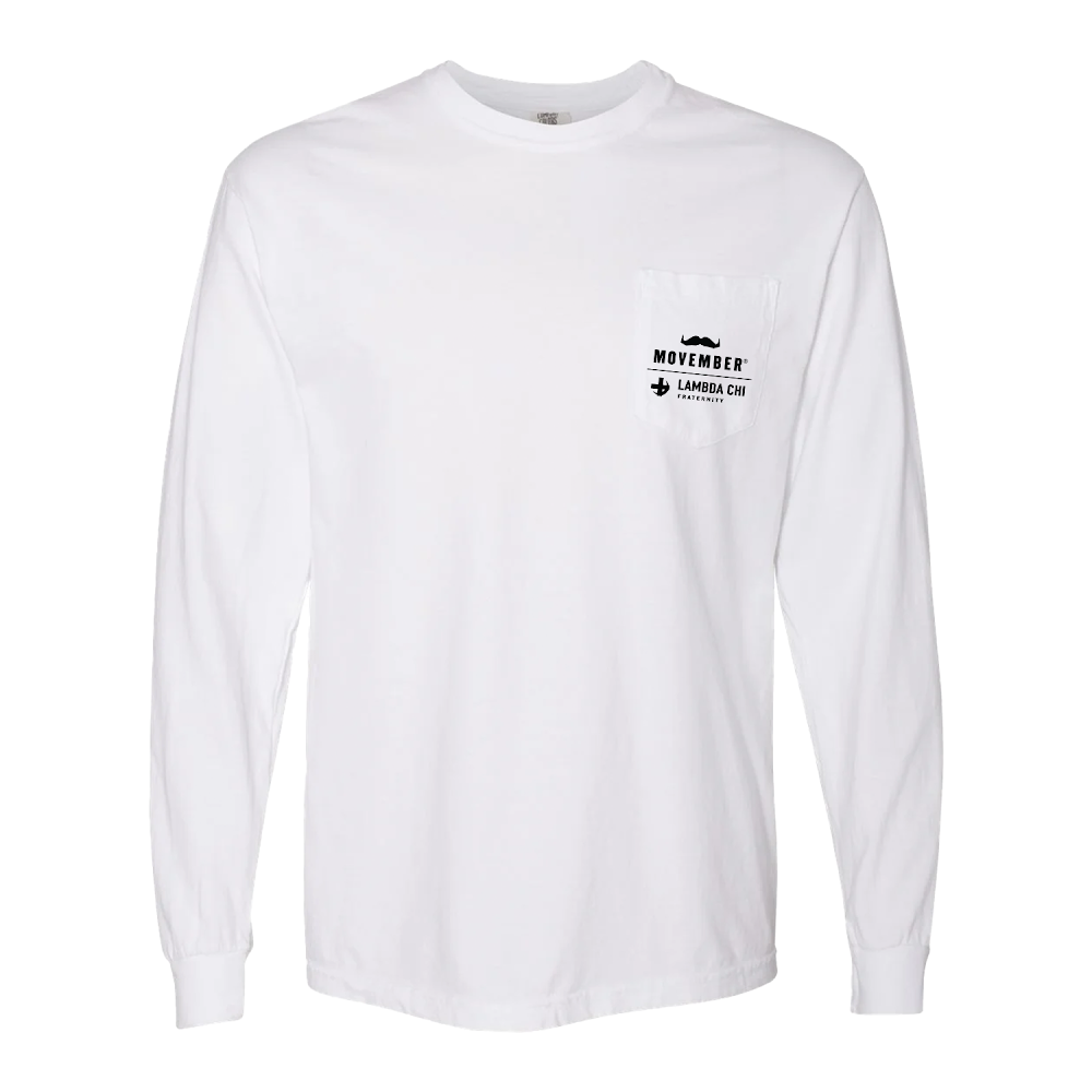 Lambda Chi Alpha | Movember Pocket T-Shirt, Long Sleeve