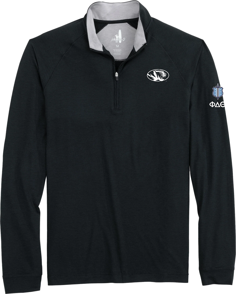 Mizzou, Johnnie-O Freeborne Quarterzip, Black