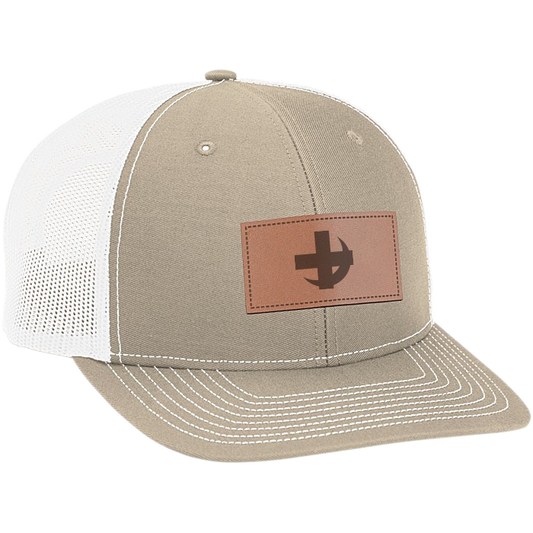 Lambda Chi Alpha | Richardson Trucker Snapback Hat, Leather Patch