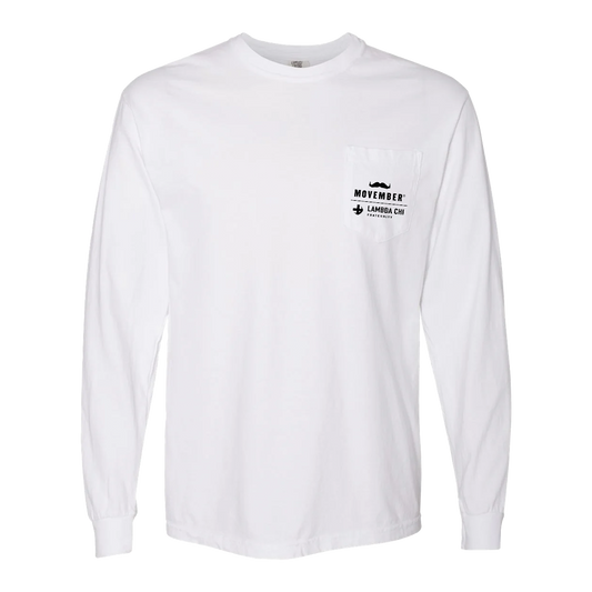 Lambda Chi Alpha | Movember Pocket T-Shirt, Long Sleeve