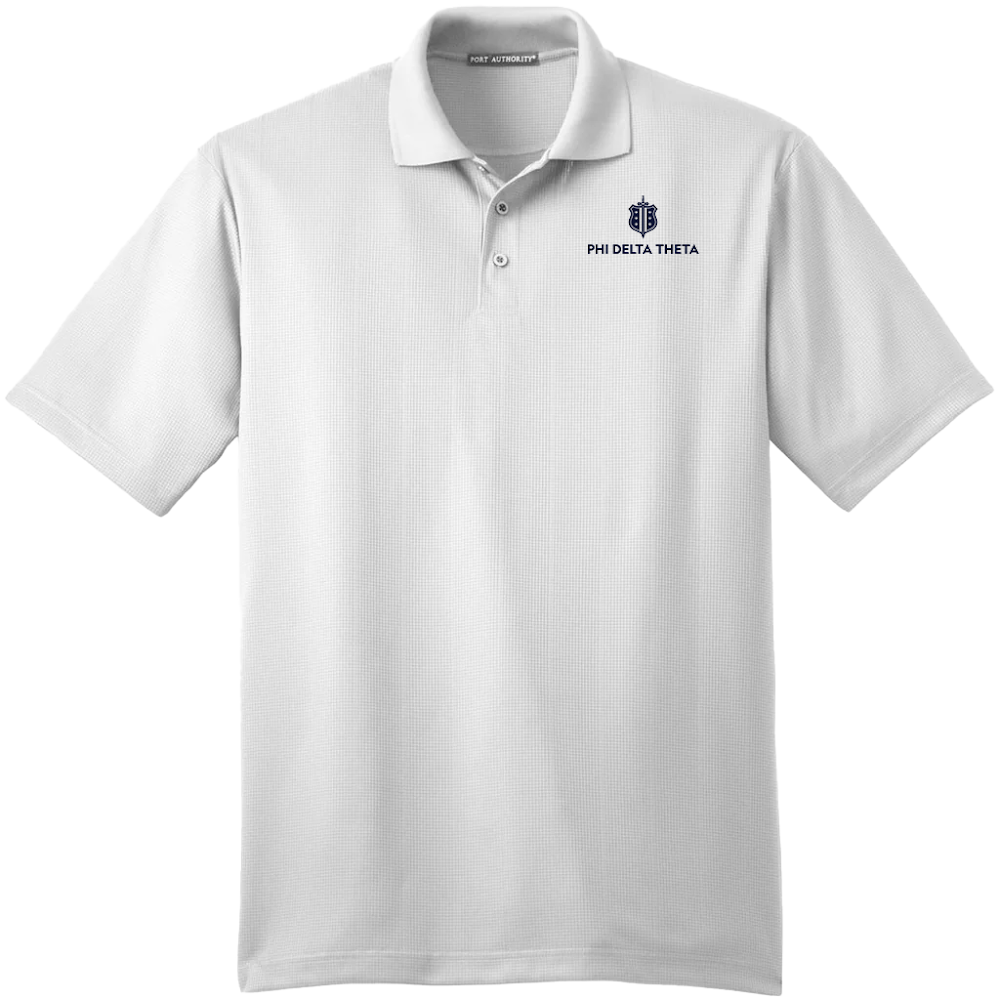 Phi Delta Theta | Port Authority Performance Fine Jacquard Polo - Primary Stacked
